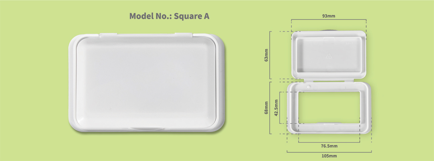 Plastic Wet Wipes Lid Square A